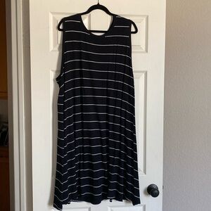 Ava and Viv knee striped knee length dress